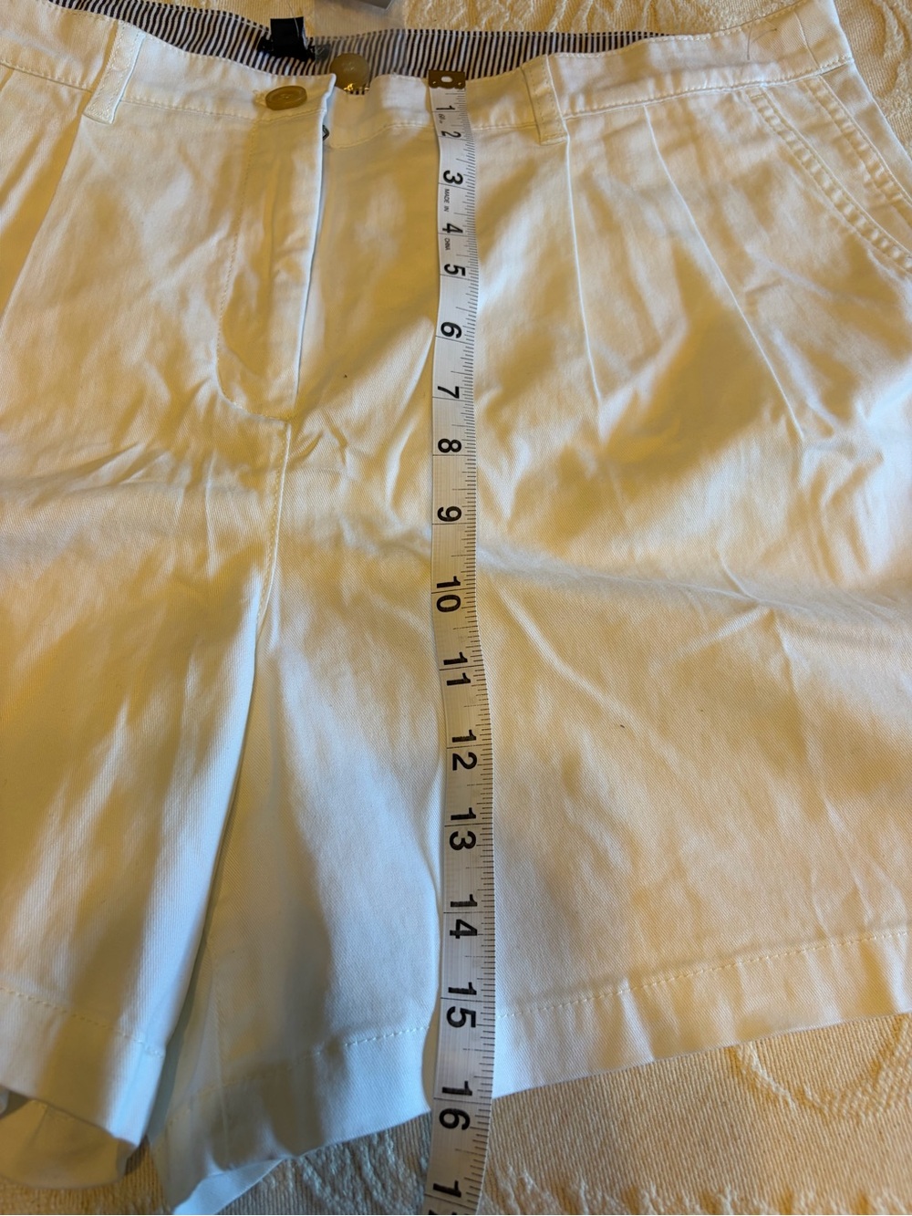 NWT J. Crew White Casual Cotton Shorts size 14 classic traditional versatile - Picture 7 of 8
